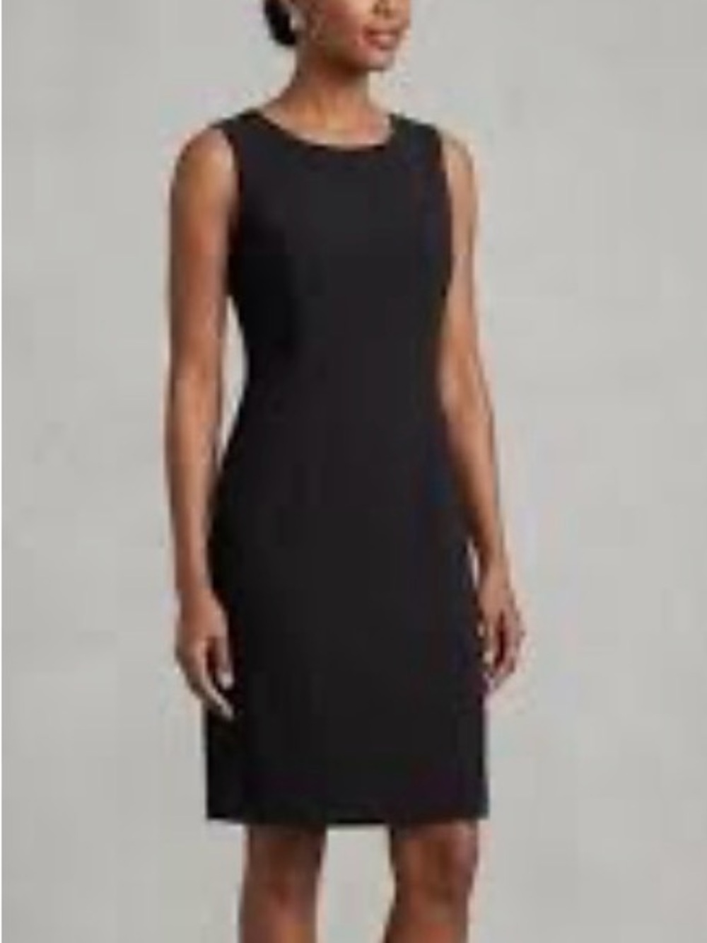Talbots THE PERFECT LBD Irish Linen Sleeveless Black Linen Dress Size 10